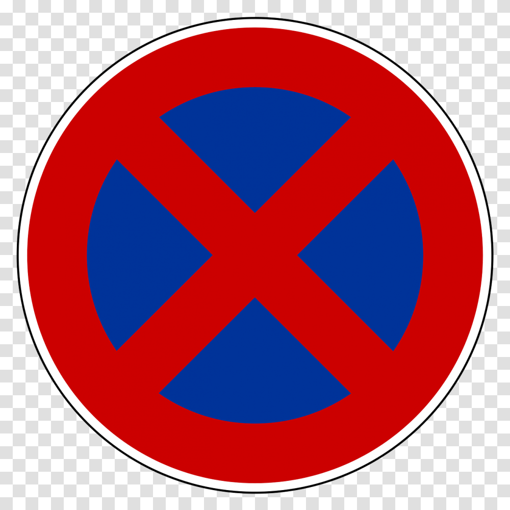 Stop Amp Parking Prohibited Road Sign Dopravn Znaka Zkaz Zastaven, Logo, Trademark, Label Transparent Png
