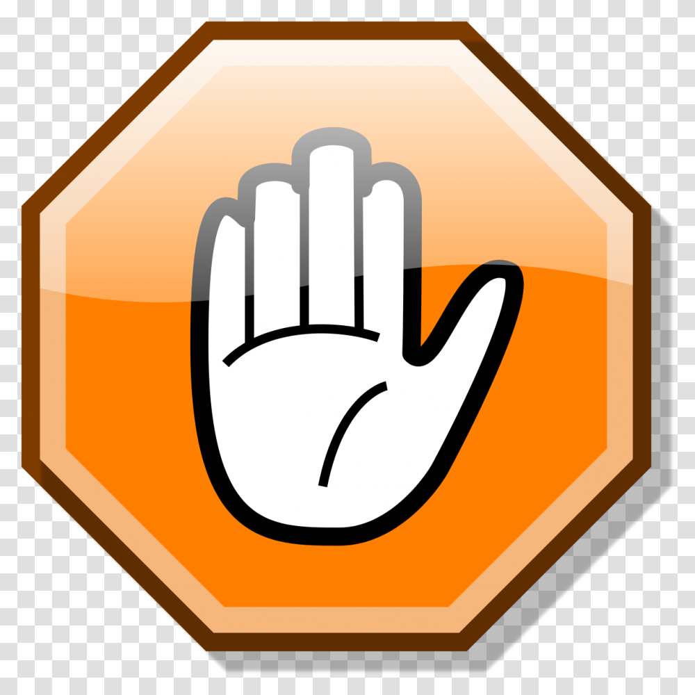Stop Hand Black And White Clipart, Sign, Road Sign, Stopsign Transparent Png
