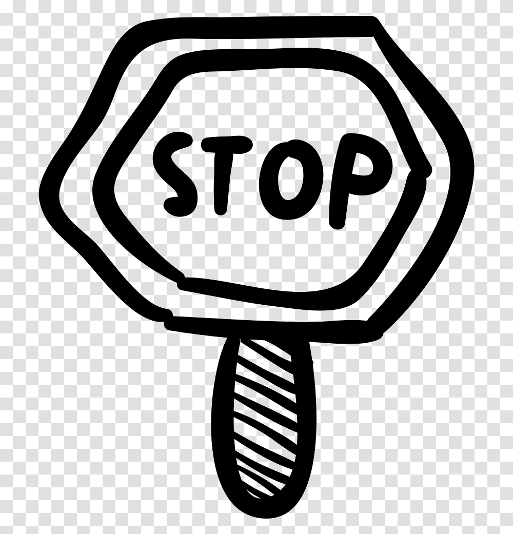 Stop Hand Drawn Signal Hand Drawn Stop Sign, Goblet, Glass, Rattle Transparent Png