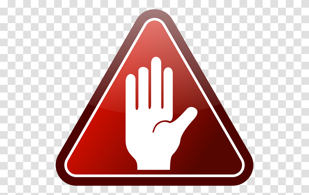 Stop Hand Sign Clip Art, Road Sign, Triangle, Stopsign Transparent Png