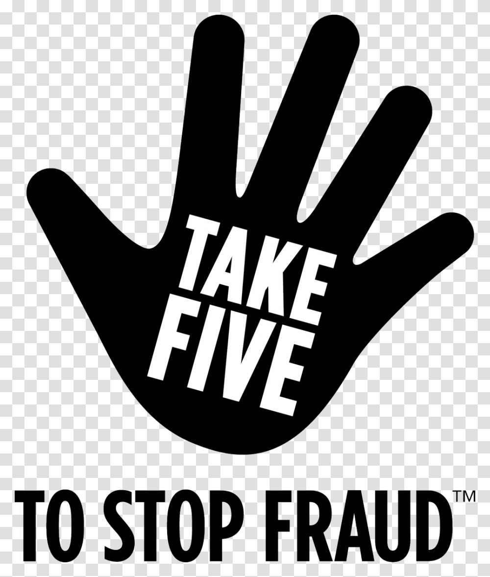 Stop Hand Take 5 To Stop Fraud, Stencil Transparent Png