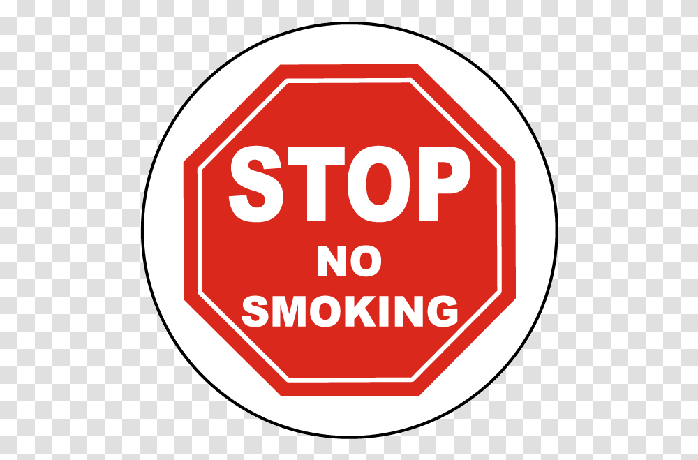 Stop No Smoking Floor Sign By Safetysigncom Circle, Symbol, Road Sign, Stopsign, Label Transparent Png