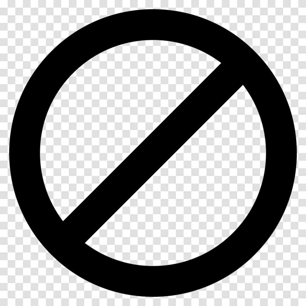 Stop Or Prohibition Sign Svg Icon Free Black No Sign, Road Sign, Tape, Stopsign Transparent Png