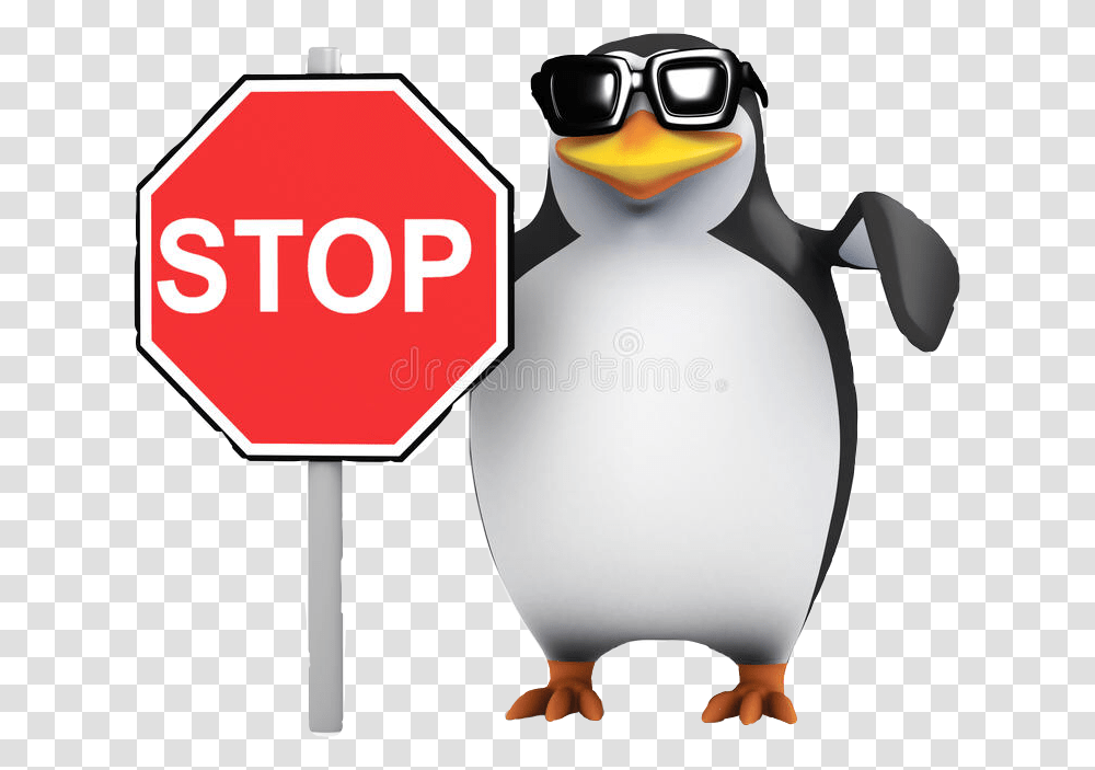 Stop Sign Meme Heres The Penguin Stop Sign Meme As Hohenzollernhaus, Sunglasses, Accessories, Accessory, Road Sign Transparent Png
