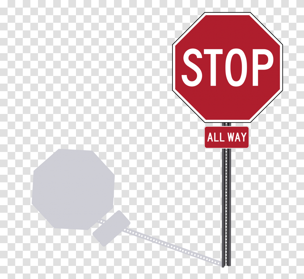 Stop Sign On Post Icons, Stopsign, Road Sign Transparent Png