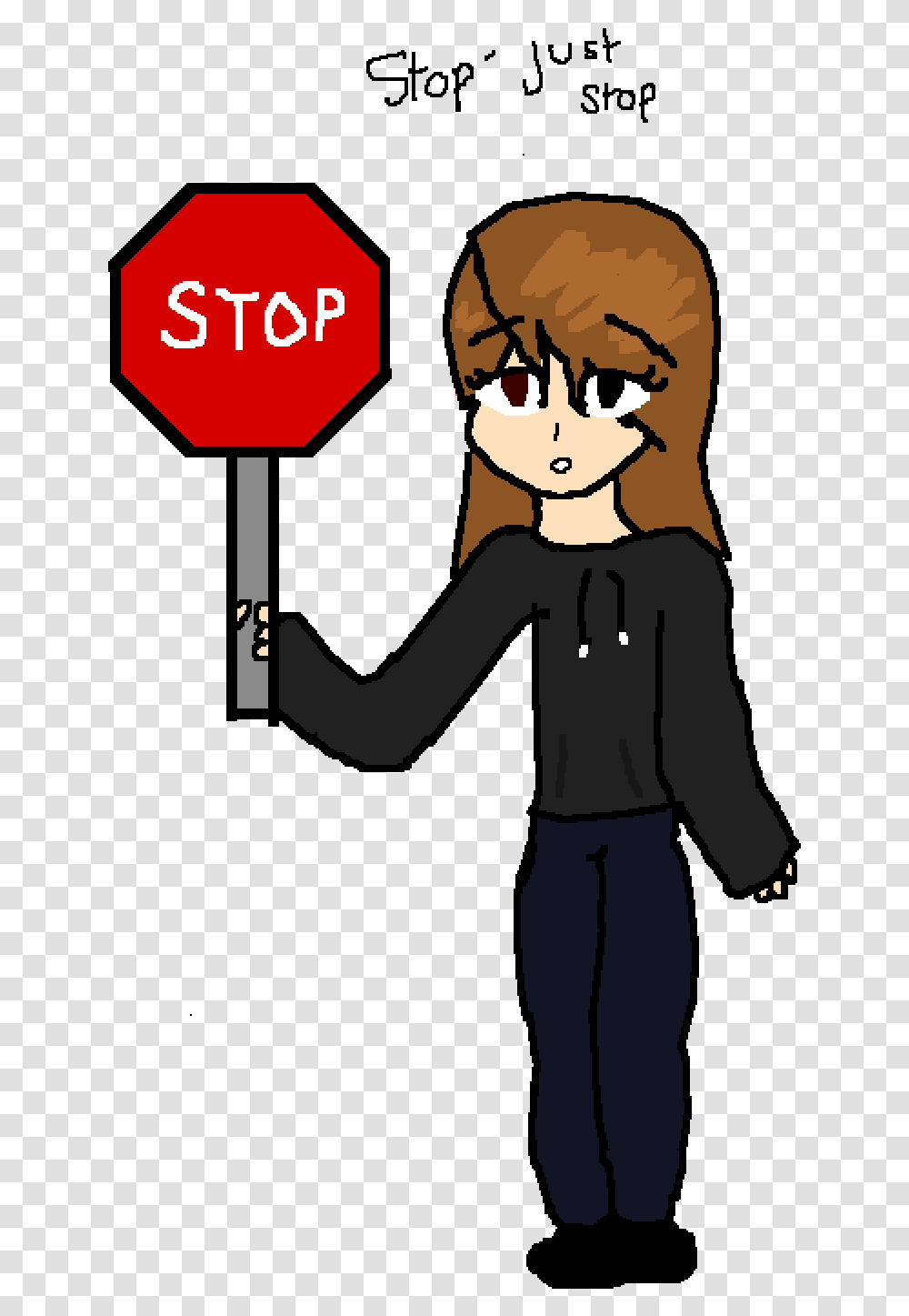 Stop Sign, Person, Human, Road Sign Transparent Png
