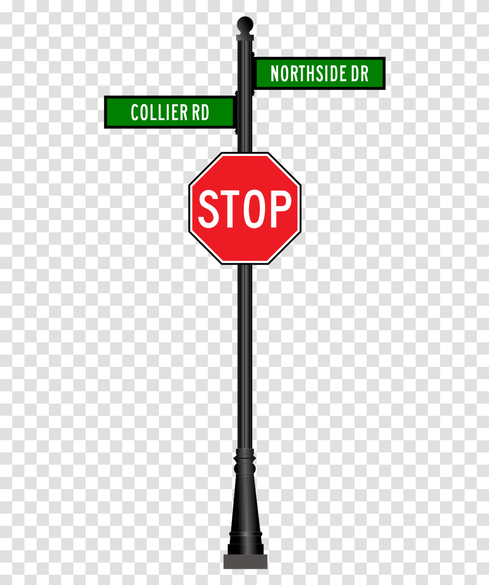 Stop Sign With Street Sign, Road Sign, Stopsign, Gas Pump Transparent Png