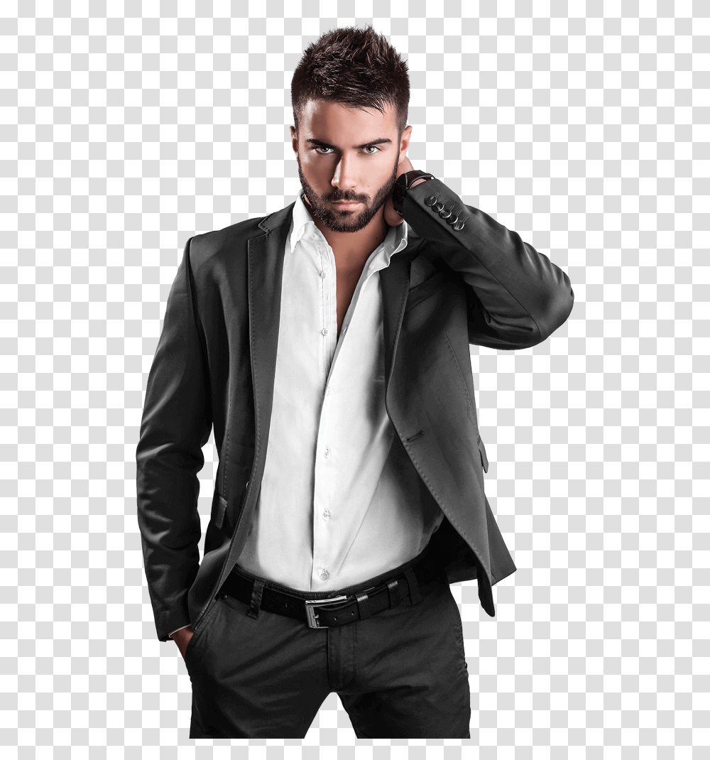 Stopandgrow Haarausfall Mann Key Image Male Black And White Portrait Studio, Apparel, Person, Suit Transparent Png