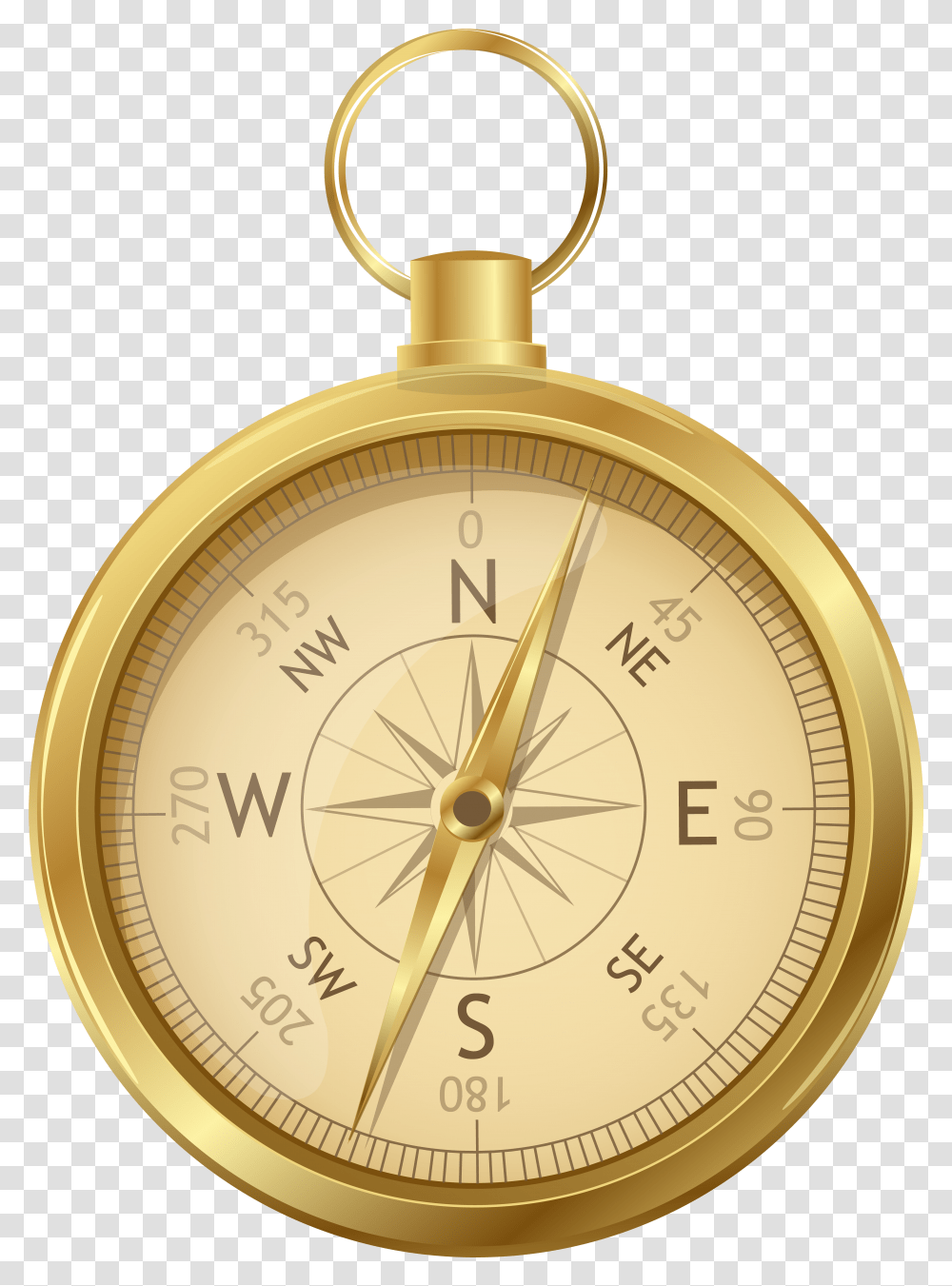 Stopwatch Clipart Cartoon Gold Compass Transparent Png