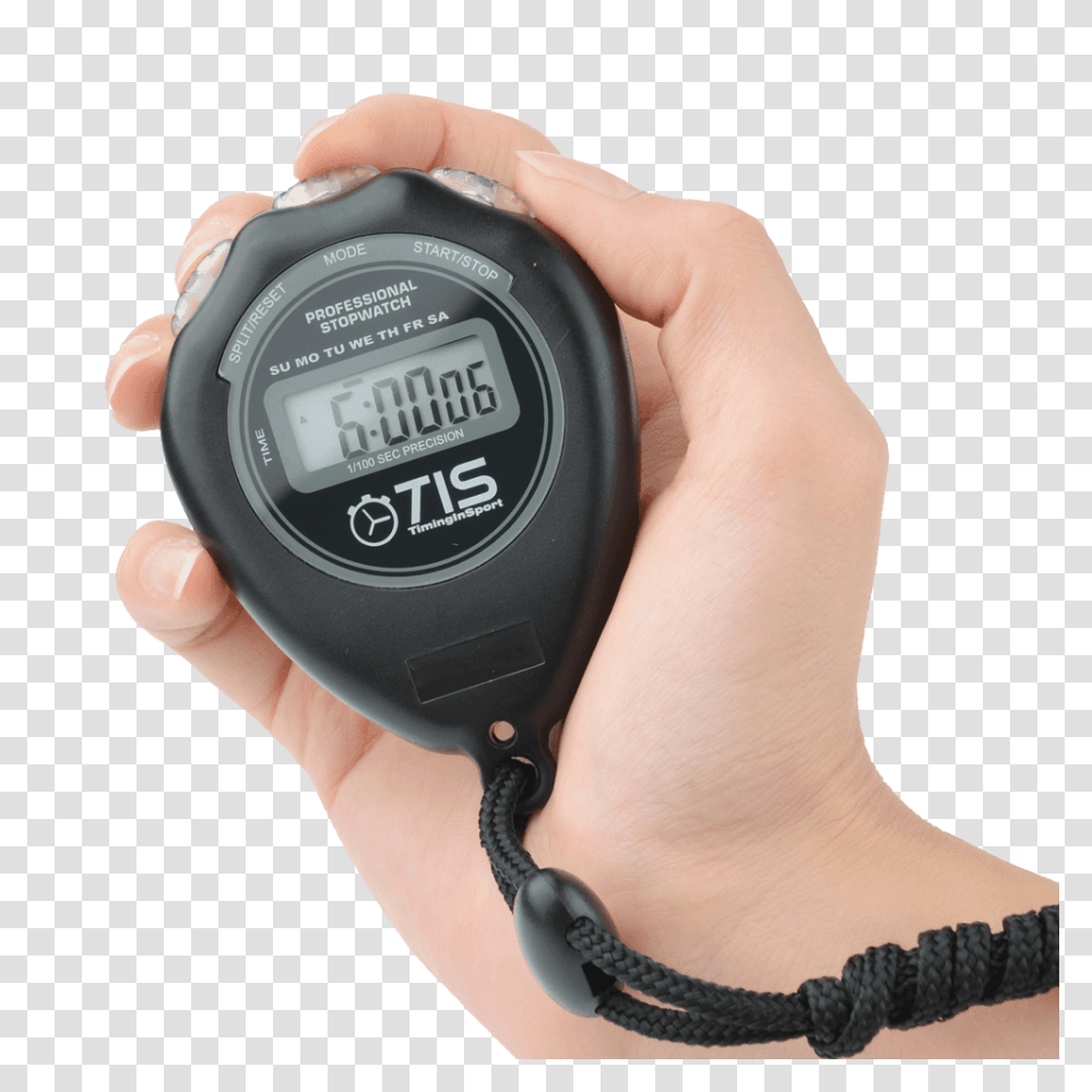 Stopwatch, Electronics, Person, Human, Wristwatch Transparent Png