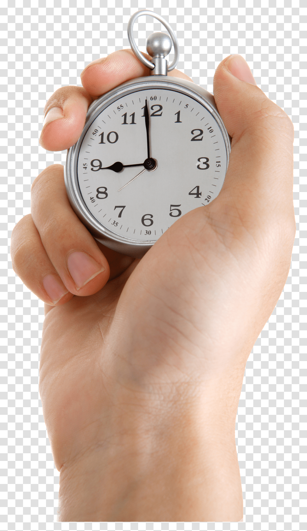 Stopwatch Wrist Hand Holding Clock Transparent Png