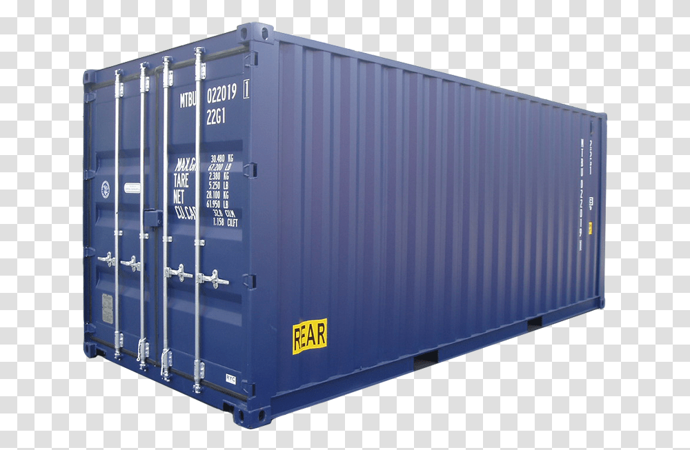 Storage Container New 20 Container, Shipping Container, Train, Vehicle, Transportation Transparent Png