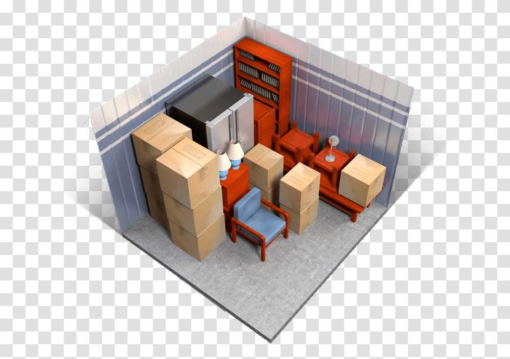 Storage Room, Furniture, Box, Cardboard, Chair Transparent Png