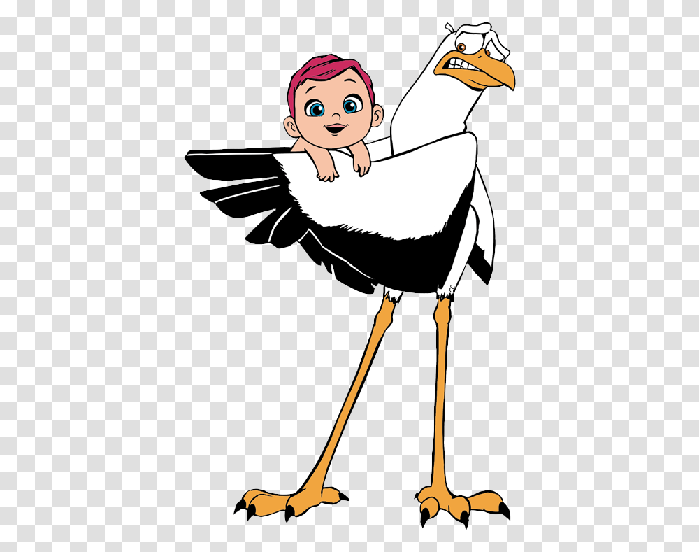 Stork Clipart Angry Storks Movie Coloring Pages, Bird, Animal, Bow, Crane Bird Transparent Png