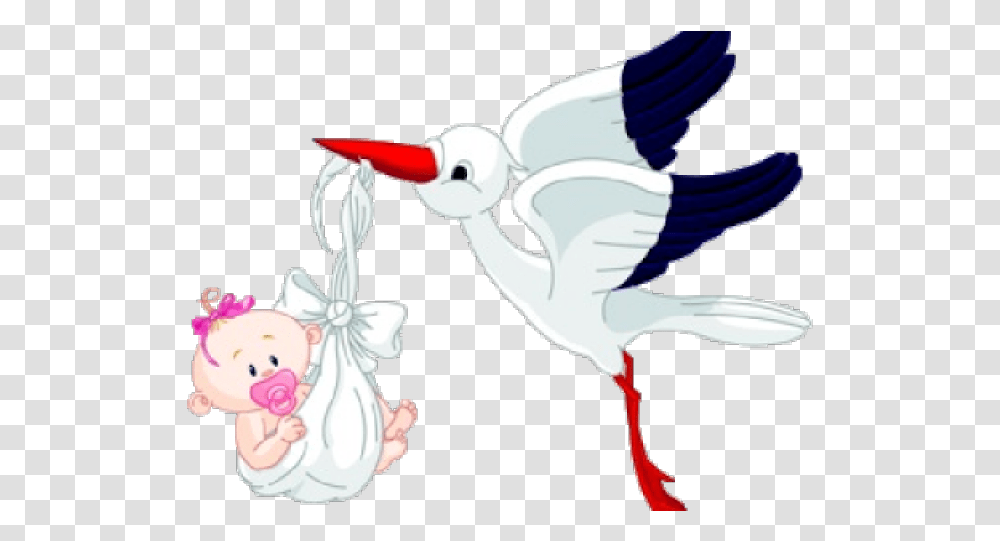 Stork Clipart Baby Background Bird Carrying Bird Carrying Baby, Animal, Toy Transparent Png