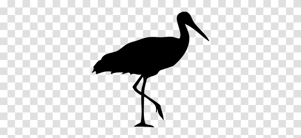 Stork Clipart, Bird, Animal, Crane Bird, Silhouette Transparent Png