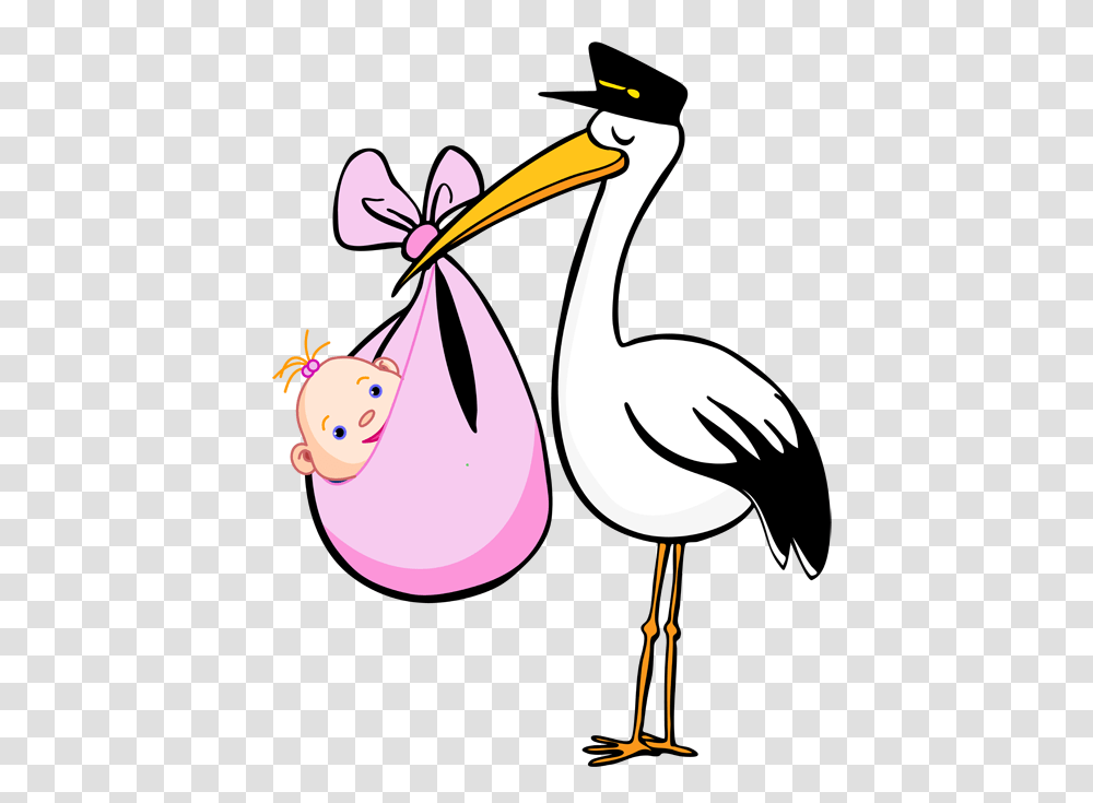 Stork Clipart, Bird, Animal, Flower, Plant Transparent Png