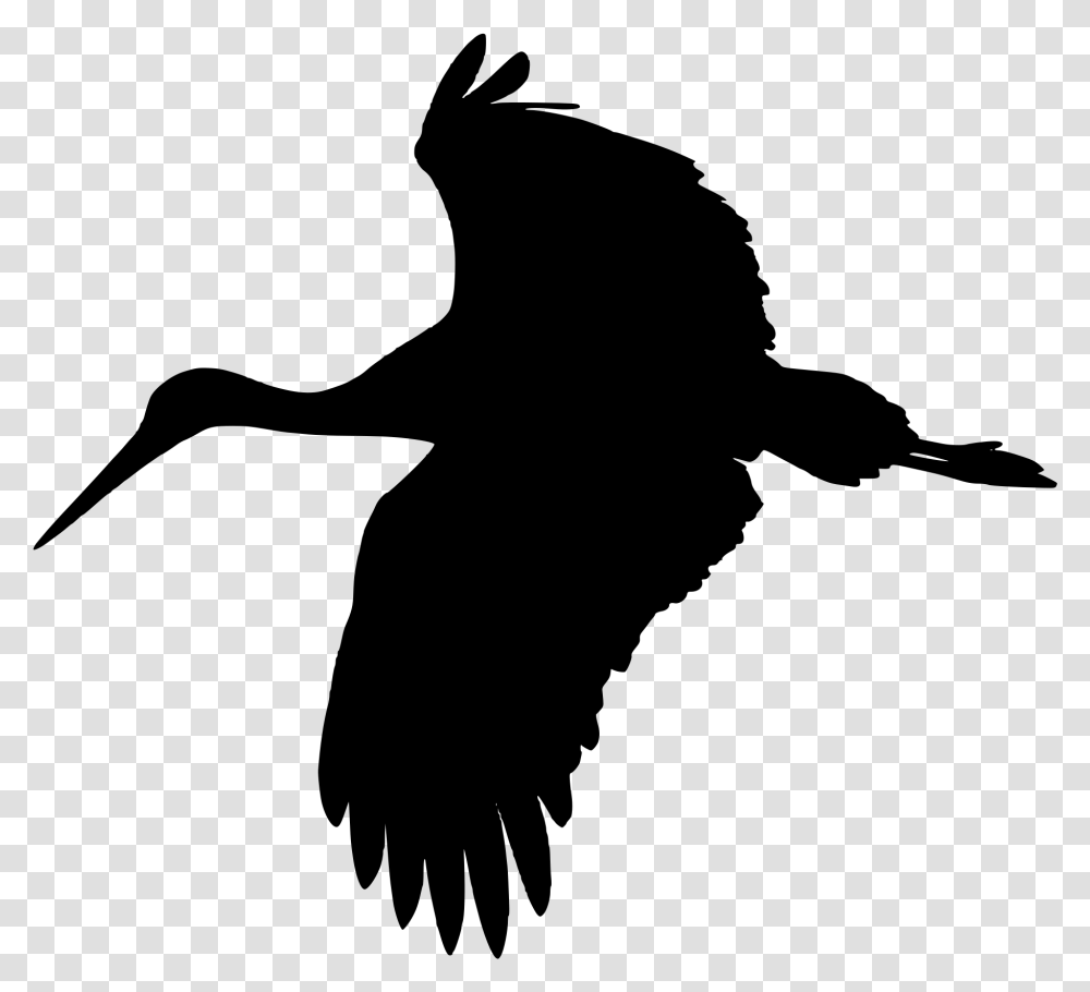 Stork Vector Svg Clipart Flying Stork, Gray, World Of Warcraft Transparent Png