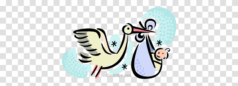 Storks Royalty Free Vector Clip Art Illustration, Doodle, Drawing, Animal, Bird Transparent Png