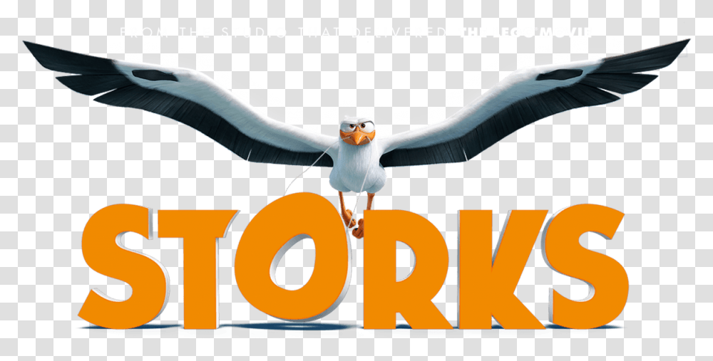 Storks Title Logo Storks Movie Logo, Bird, Animal, Eagle, Beak Transparent Png