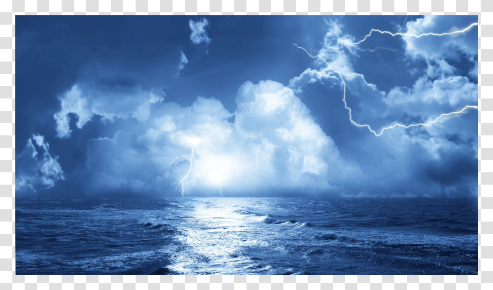 Storm At Sea Sky, Nature, Outdoors, Water, Azure Sky Transparent Png