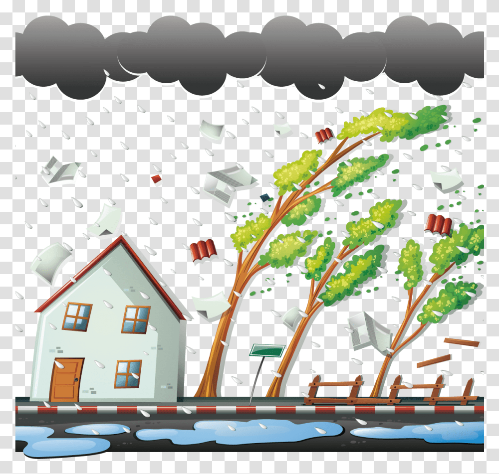Storm Clipart, Nature, Neighborhood, Urban, Building Transparent Png