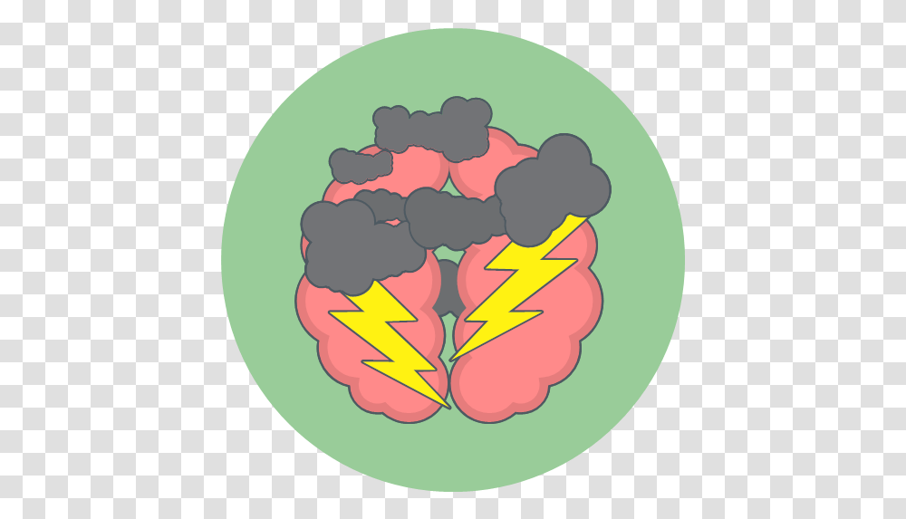 Storm Cloud Thunder Icon Creative Process, Sweets, Food, Painting, Art Transparent Png