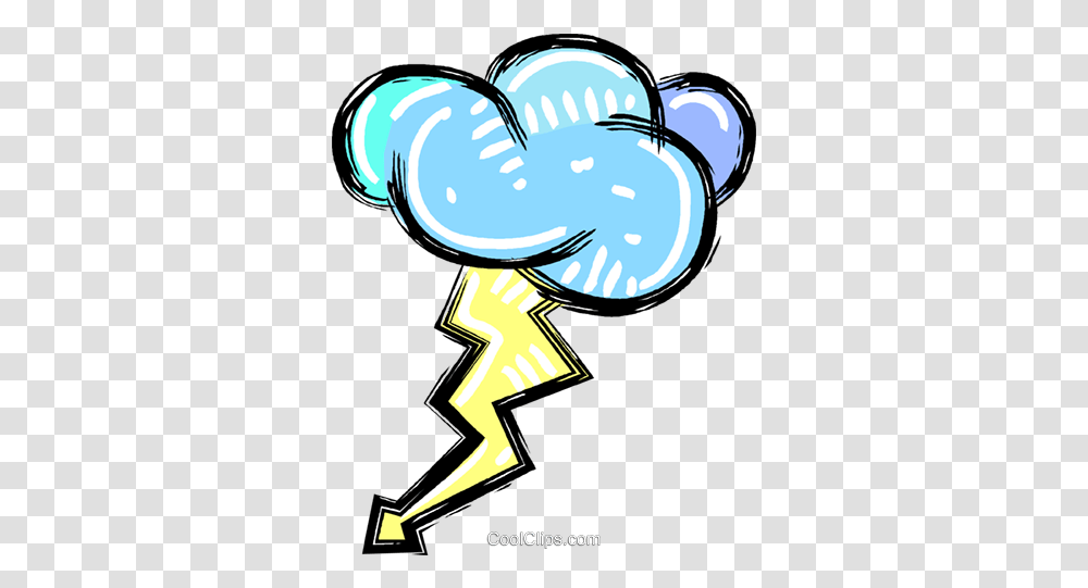 Storm Cloud With Lightning Bolt Royalty Free Vector Clip Art Gewitterwolke Clipart, Hand, Lighting, Lamp, Symbol Transparent Png