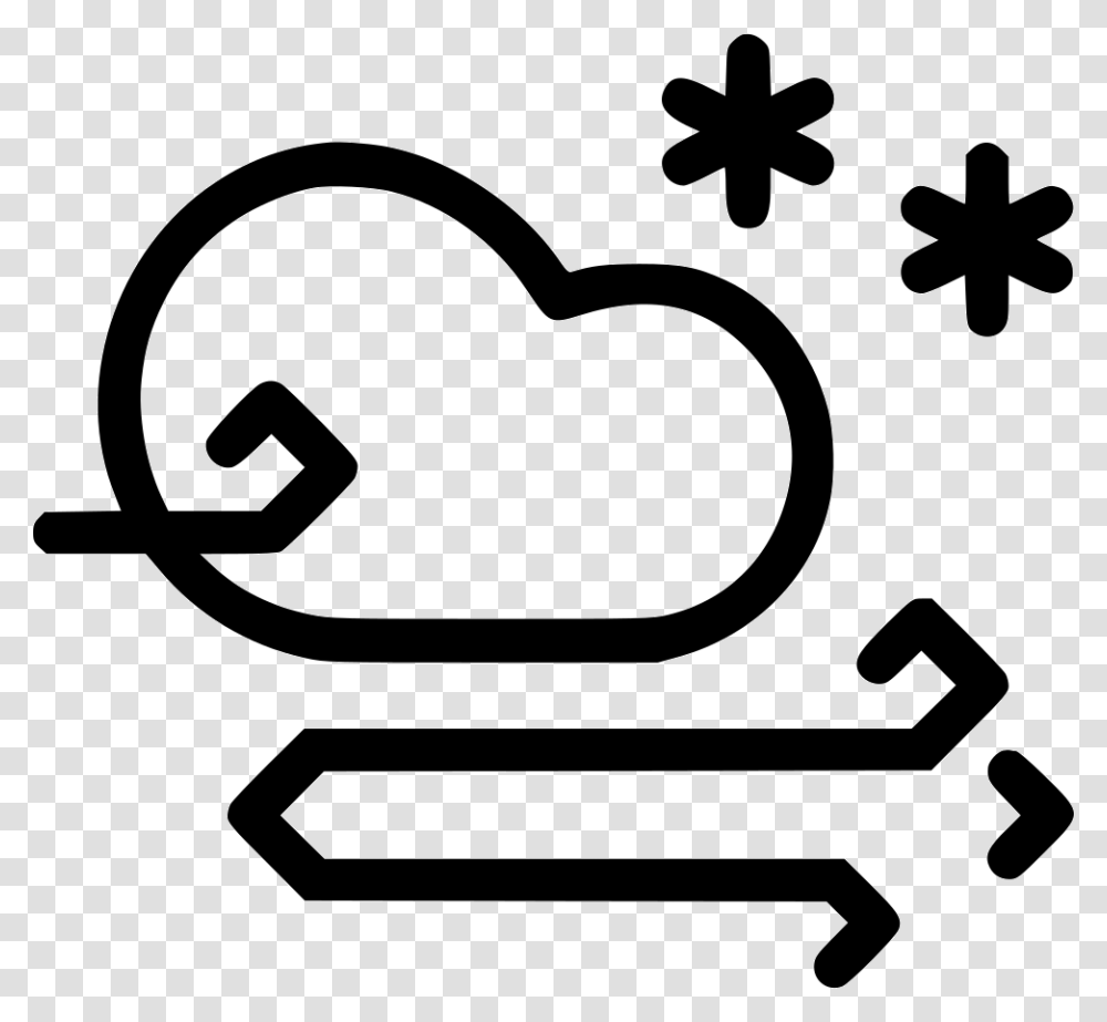 Storm Fall Wind Comments Weather Symbol For Daytime Snow, Stencil, Silhouette, Alphabet Transparent Png