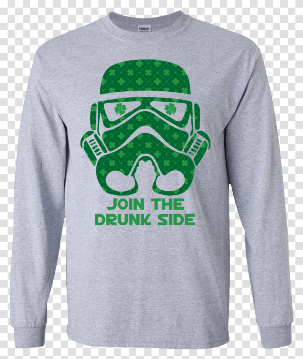 Storm Trooper Join The Drunk Side T Shirt, Sleeve, Apparel, Long Sleeve Transparent Png