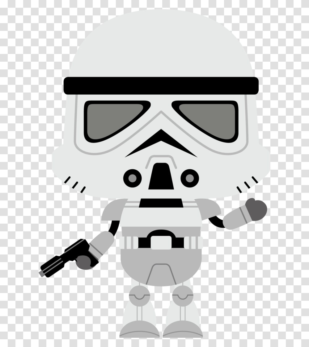 Stormtrooper Clipart Cute, Stencil, Robot, Helmet Transparent Png