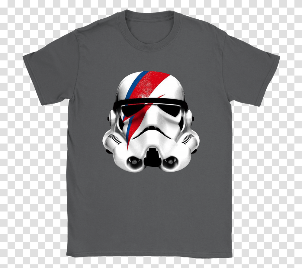 Stormtrooper Mask David Bowie Lightning Girls Quotes For Shirt, Clothing, Apparel, Helmet, T-Shirt Transparent Png