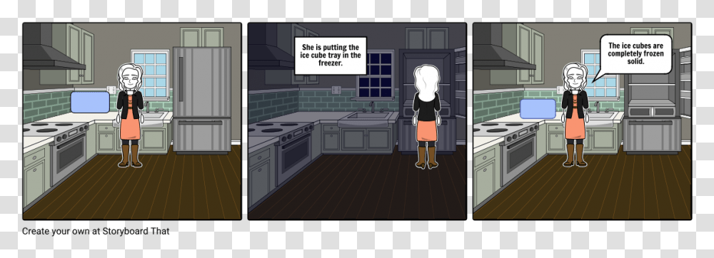 Story Board Mother And Daughter Fight, Room, Indoors, Interior Design, Kitchen Transparent Png