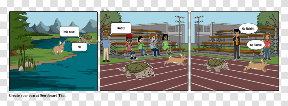 Story Of Tortoise And Rabbit Story Board, Person, Human, Running Track, Sport Transparent Png