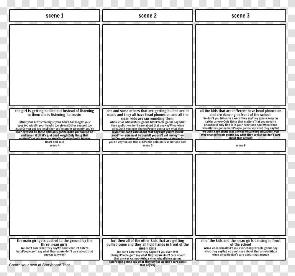 Storyboard Examples For Video, Plot, Number Transparent Png