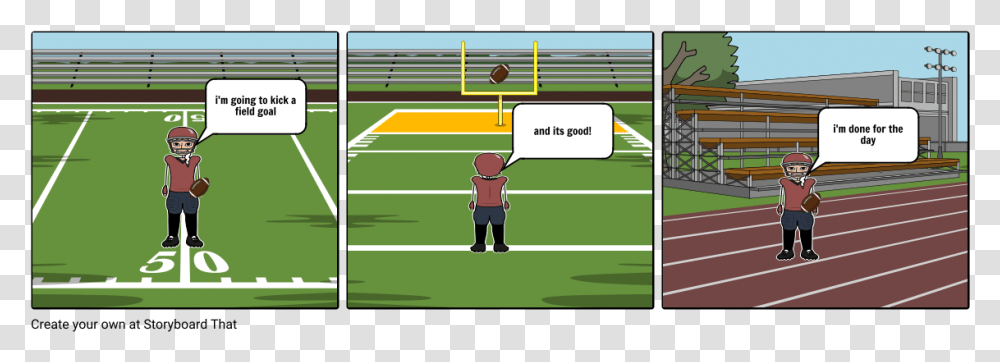 Storyboard Football, Field, Person, Human, Sport Transparent Png