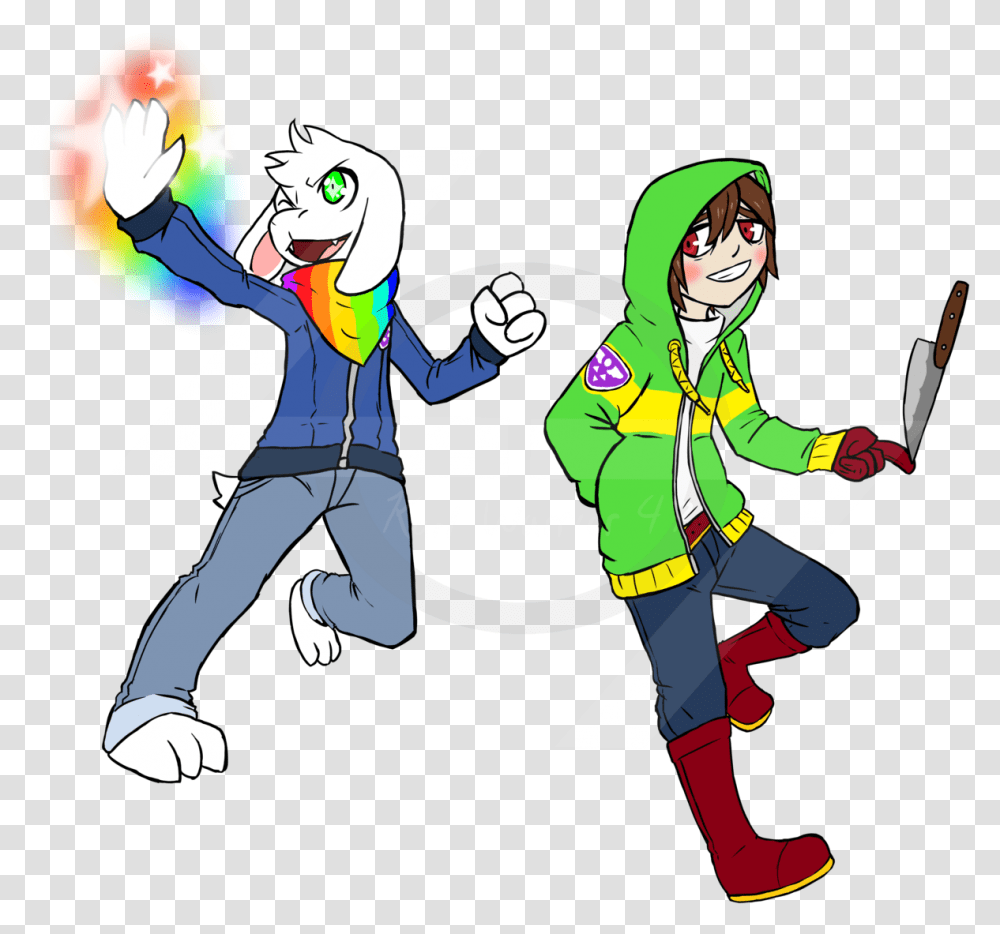 Storyshift Dreemurr Siblings Redrawn Decided To Redraw Cartoon, Person, Performer, People, Costume Transparent Png