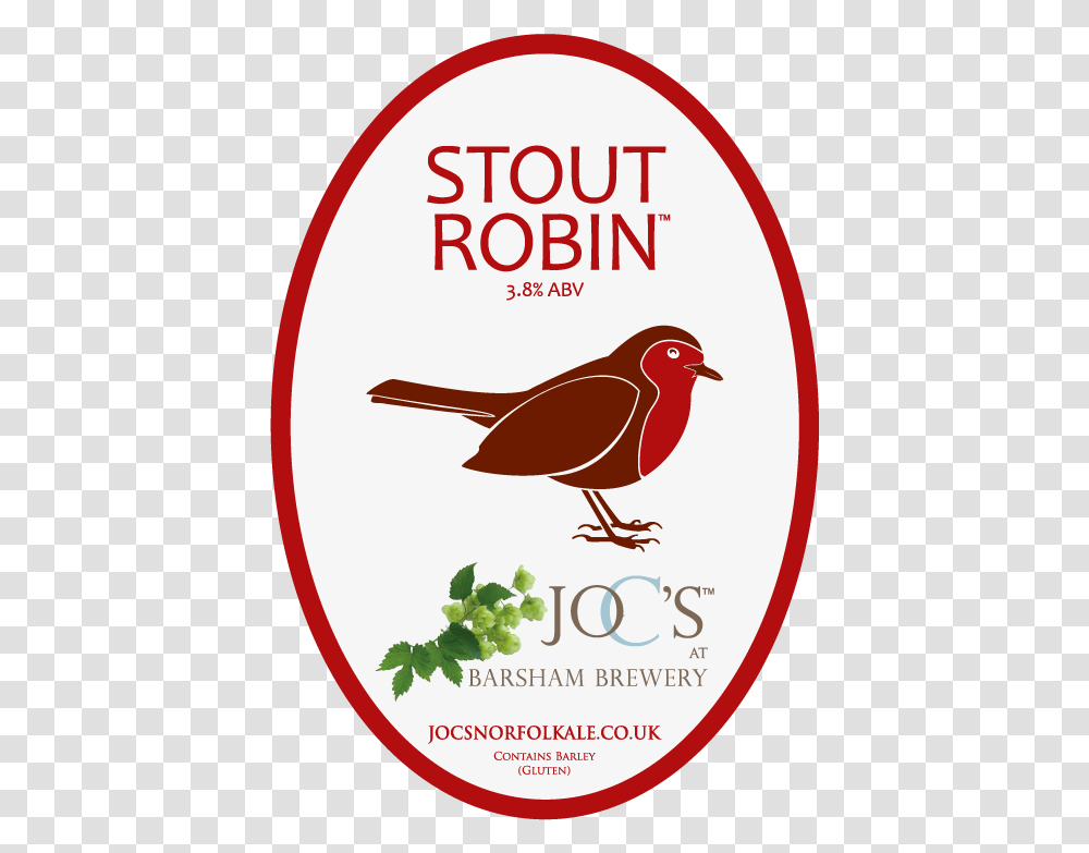 Stout Robin Brings Seasonal Cheer For Fans Of Jo C Finch, Bird, Animal, Label Transparent Png