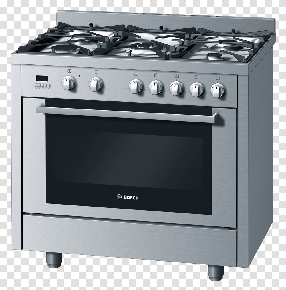 Stove Bosch Gas Electric Stove, Oven, Appliance, Cooktop, Indoors Transparent Png