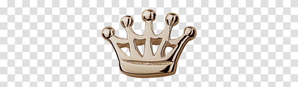 Stow Lockets Solid Rose Gold Crown Queen Charm Tiara, Accessories, Accessory, Jewelry Transparent Png
