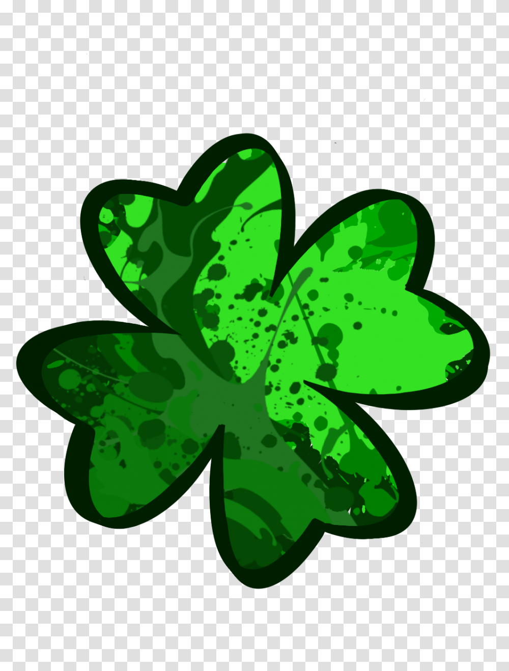 Stpatricksday Patricks Green Lucky Clover 4leafclover Rainbow Colorful Flower, Plant, Tree, Heart Transparent Png