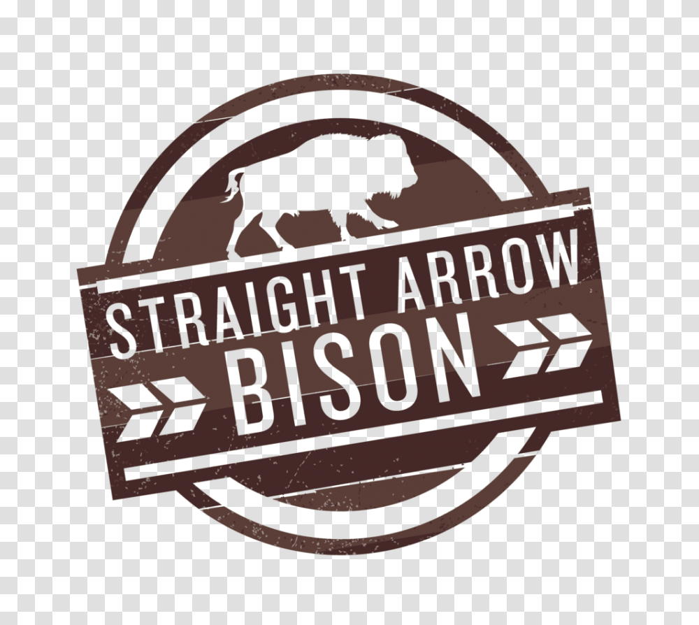 Straight Arrow Bison Sign, Logo, Symbol, Trademark, Badge Transparent Png