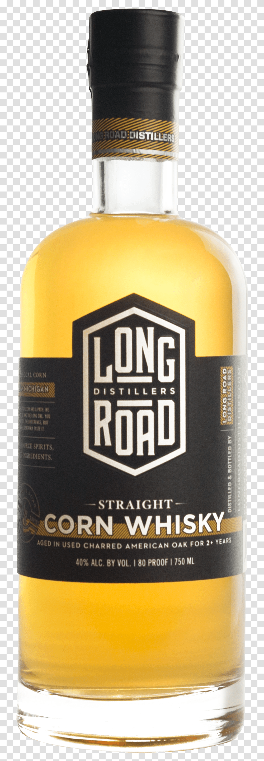 Straight Corn Whisky Long Road Distillers, Bottle, Alcohol, Beverage, Drink Transparent Png