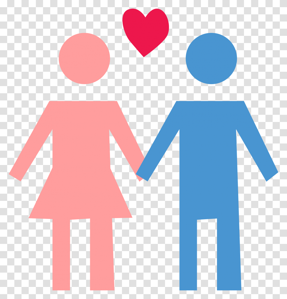 Straight Couple Icons, Pedestrian, Sign, Hand Transparent Png