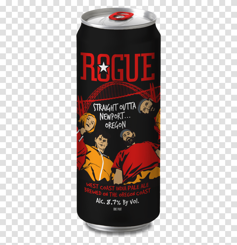 Straight Outta Newport 16oz Can Rogue Jazz Guy Ale, Poster, Advertisement, Flyer, Paper Transparent Png