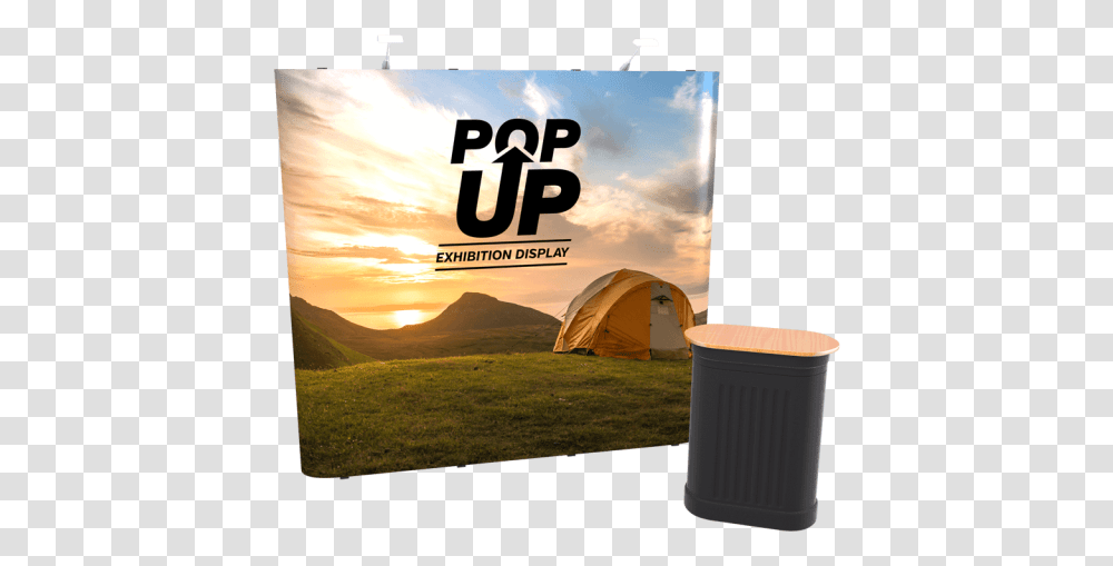 Straight Pop Up Display With Counter Straight Pop Up Banner, Camping, Tent, Mountain Tent, Leisure Activities Transparent Png