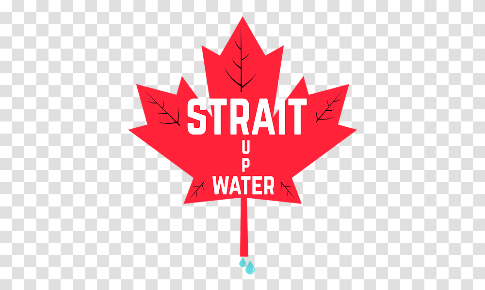 Strait Up Water Desalinated Bottled Ocean Flag Canada Print, Leaf, Plant, Tree, Maple Leaf Transparent Png