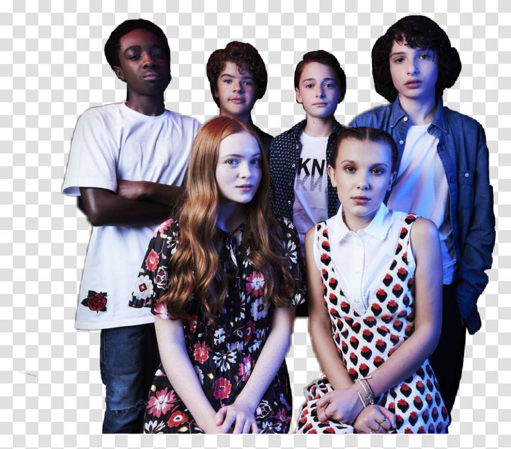 Stranger Things Cast Comic Con 2017, Person, Sleeve, Hair Transparent Png