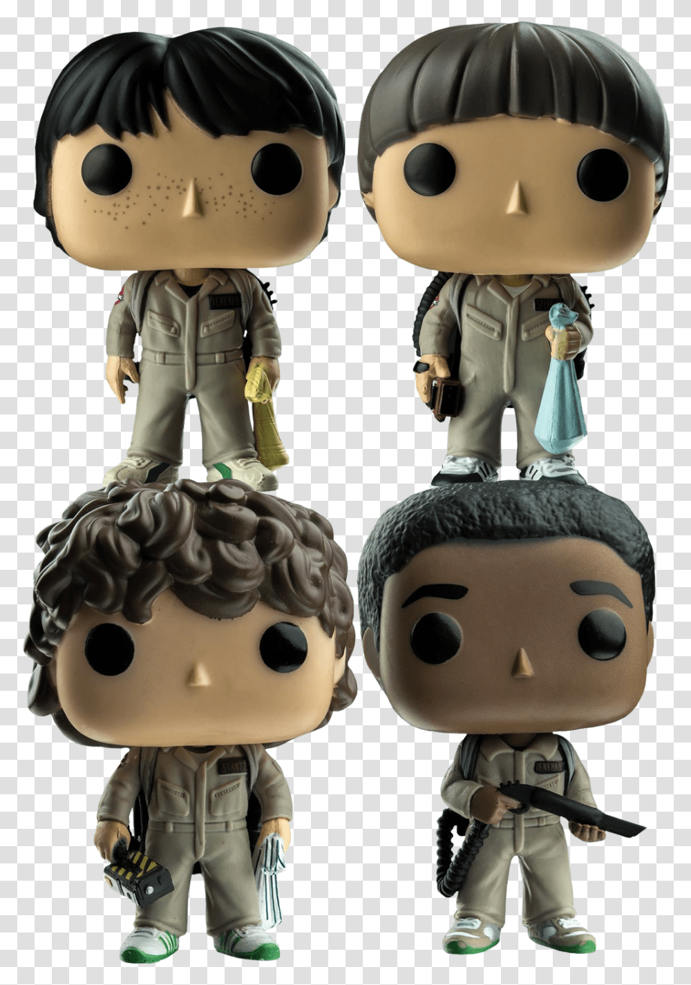 Stranger Things Ghostbusters Funko Pop, Doll, Toy, Figurine, Person Transparent Png