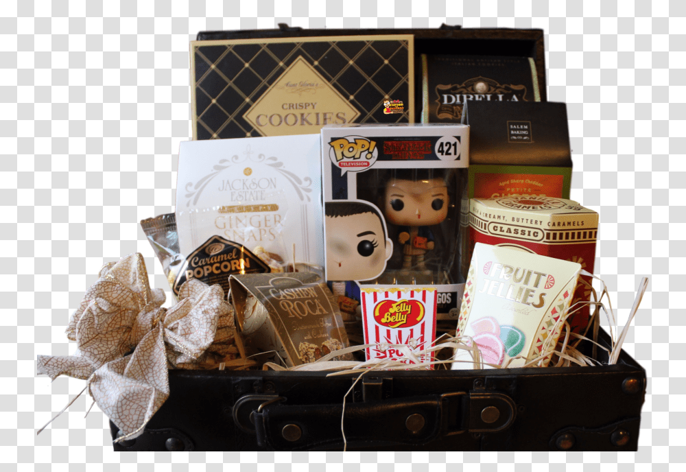 Stranger Things Gift Basket, Doll, Furniture, Sweets, Food Transparent Png